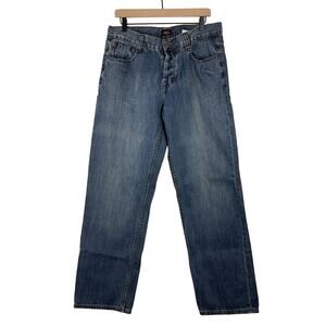 VTG Y2K Von‎ Dutch Originals Greaser Selvedge Blue Straight Jeans Mens 34 x 33
